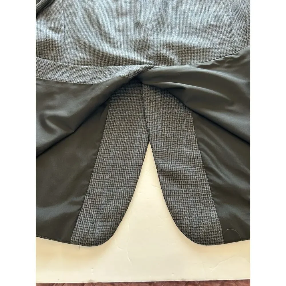 Lauren‎ Ralph Lauren 42R 100% Wool Men’s Blazer Gray Blue Houndstooth Sport Coat